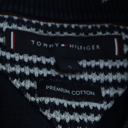 Tommy Hilfiger Men's Blue Cotton 1/2 Zip Jumper Size S