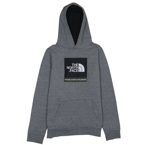 The North Face Boys Grey Pullover Hoodie XL Fleece Logo Sweatshirt