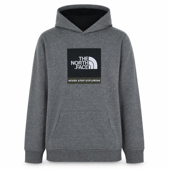 The North Face Boys Grey Pullover Hoodie XL Fleece Logo Sweatshirt