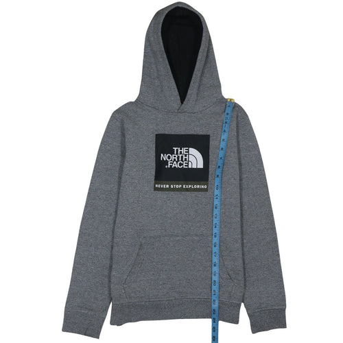 The North Face Boys Grey Pullover Hoodie XL Fleece Logo Sweatshirt