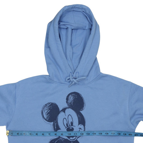 Primark Disney Women Blue Small Pullover Hoodie Mickey Mouse Graphic