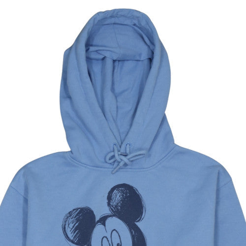 Primark Disney Women Blue Small Pullover Hoodie Mickey Mouse Graphic