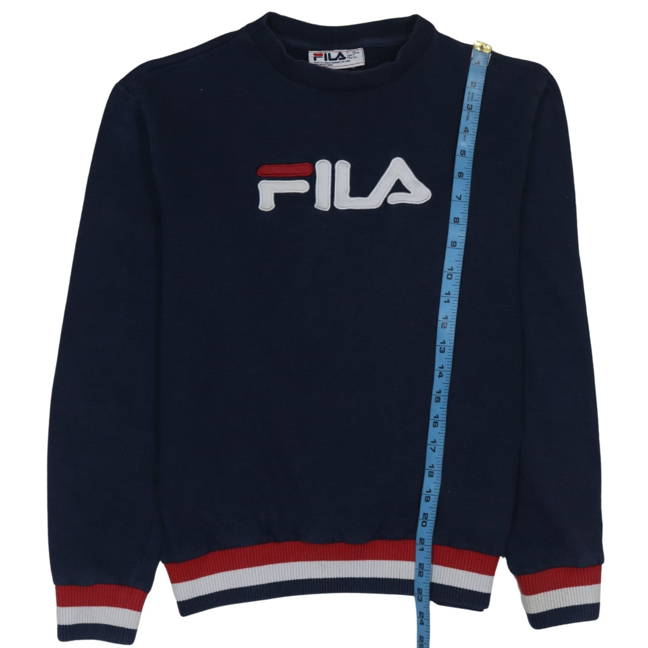 FILA Men's Blue Crew Neck Logo Sweatshirt Size S