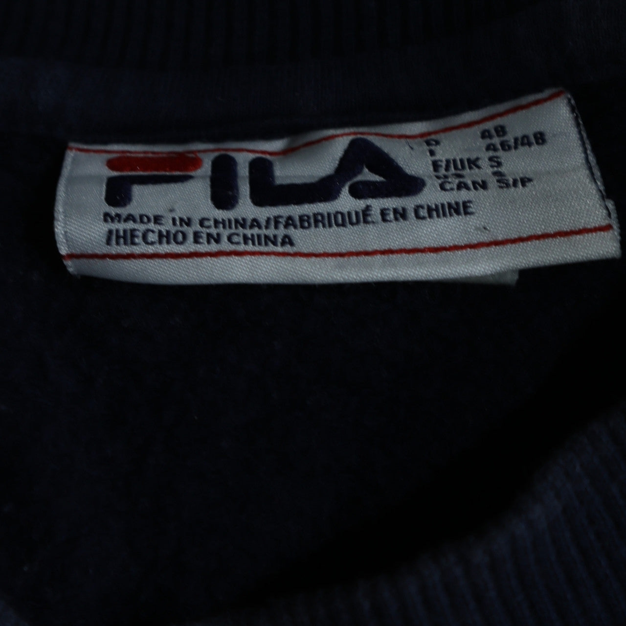 FILA Men's Blue Crew Neck Logo Sweatshirt Size S