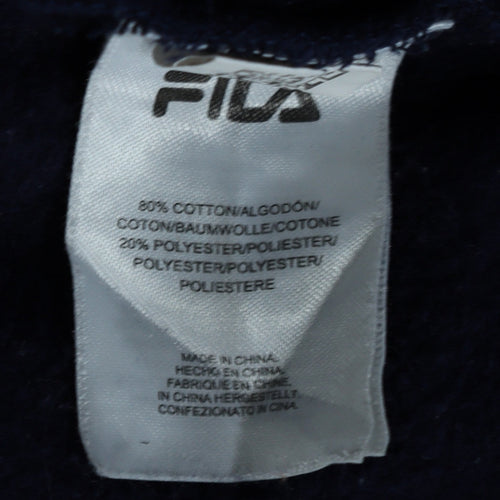 FILA Men's Blue Crew Neck Logo Sweatshirt Size S