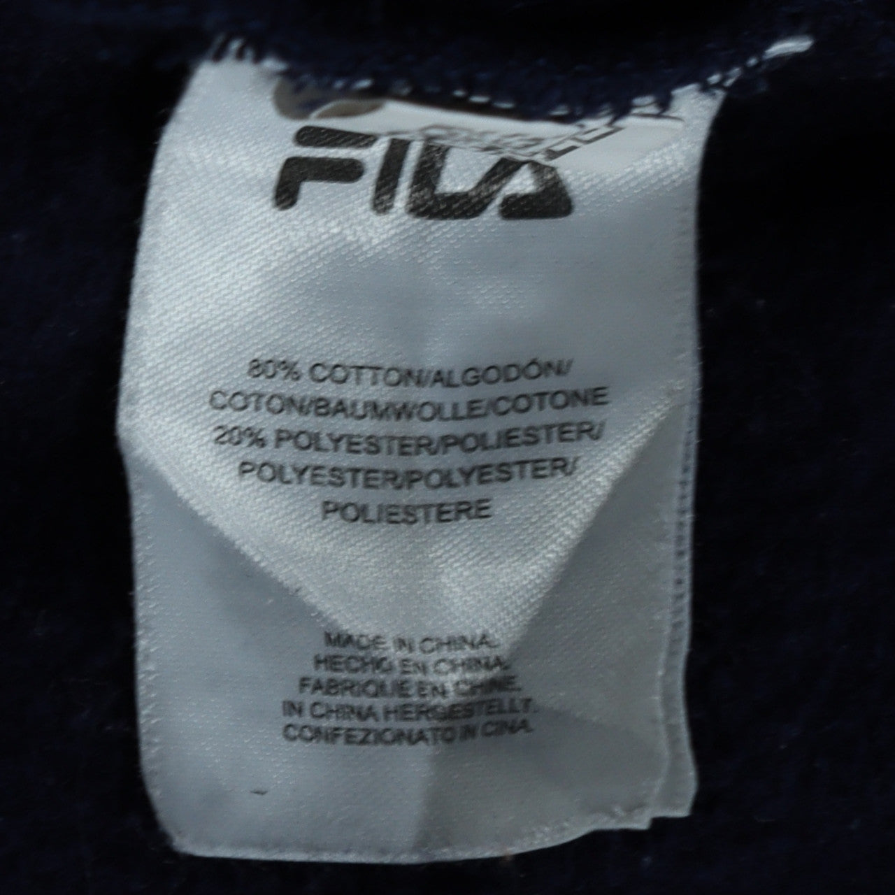 FILA Men's Blue Crew Neck Logo Sweatshirt Size S