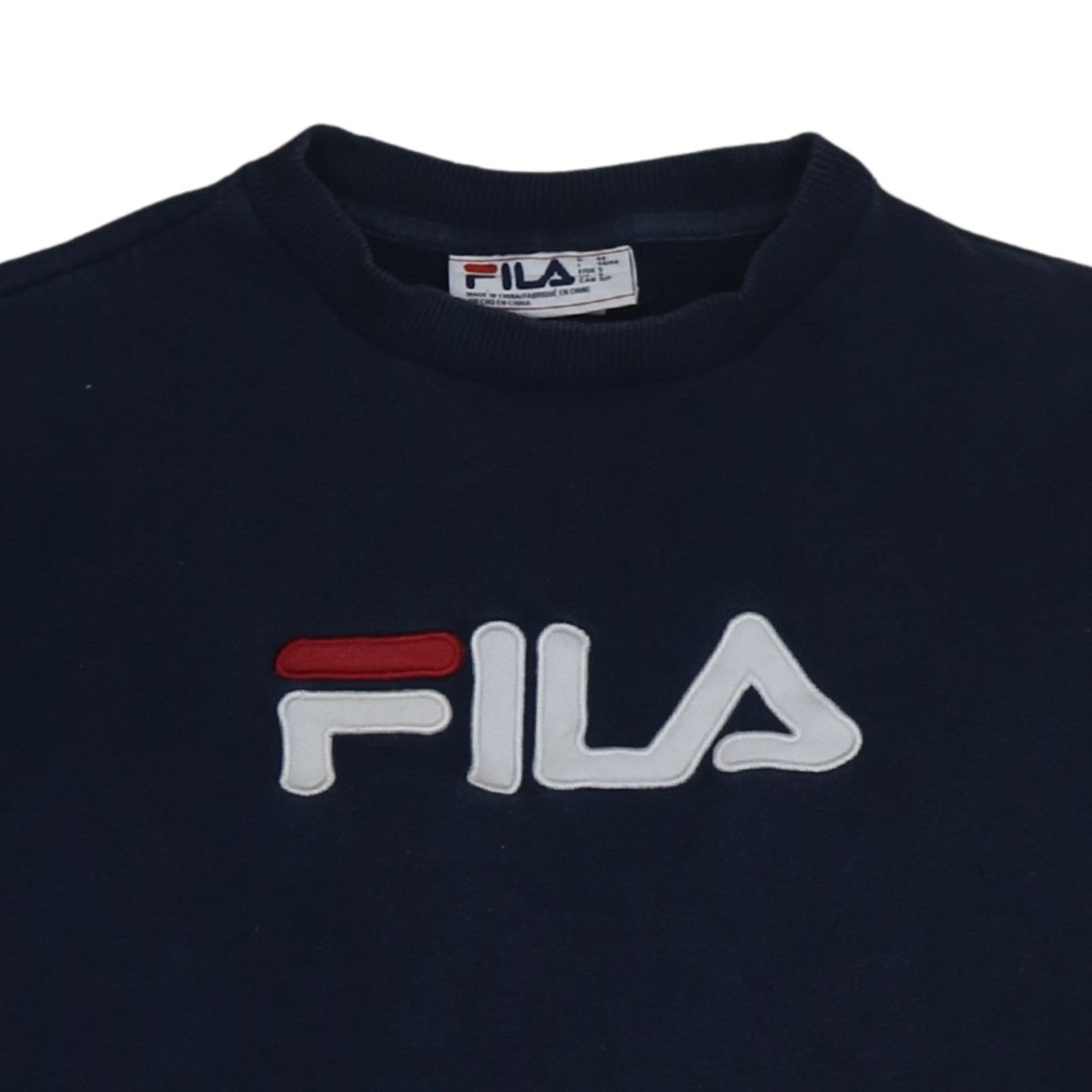 FILA Men's Blue Crew Neck Logo Sweatshirt Size S