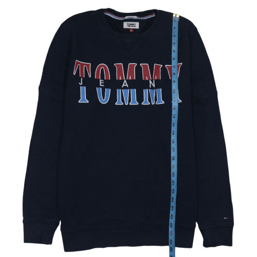 Tommy Jeans Men's Blue XL Pullover Sweatshirt Regular Fit Crew Neck