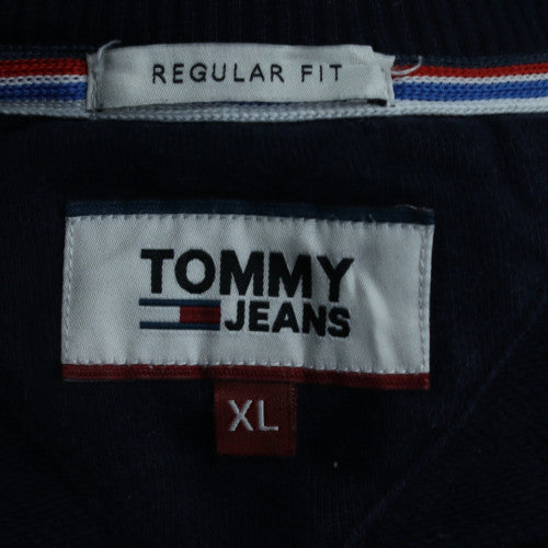 Tommy Jeans Men's Blue XL Pullover Sweatshirt Regular Fit Crew Neck