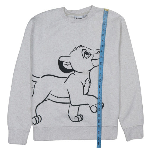 Disney x Primark Women Grey Sweatshirt XS The Lion King Simba Graphic