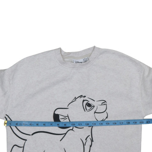 Disney x Primark Women Grey Sweatshirt XS The Lion King Simba Graphic