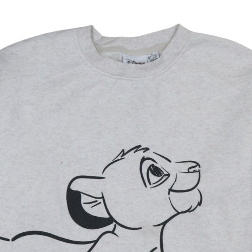 Disney x Primark Women Grey Sweatshirt XS The Lion King Simba Graphic