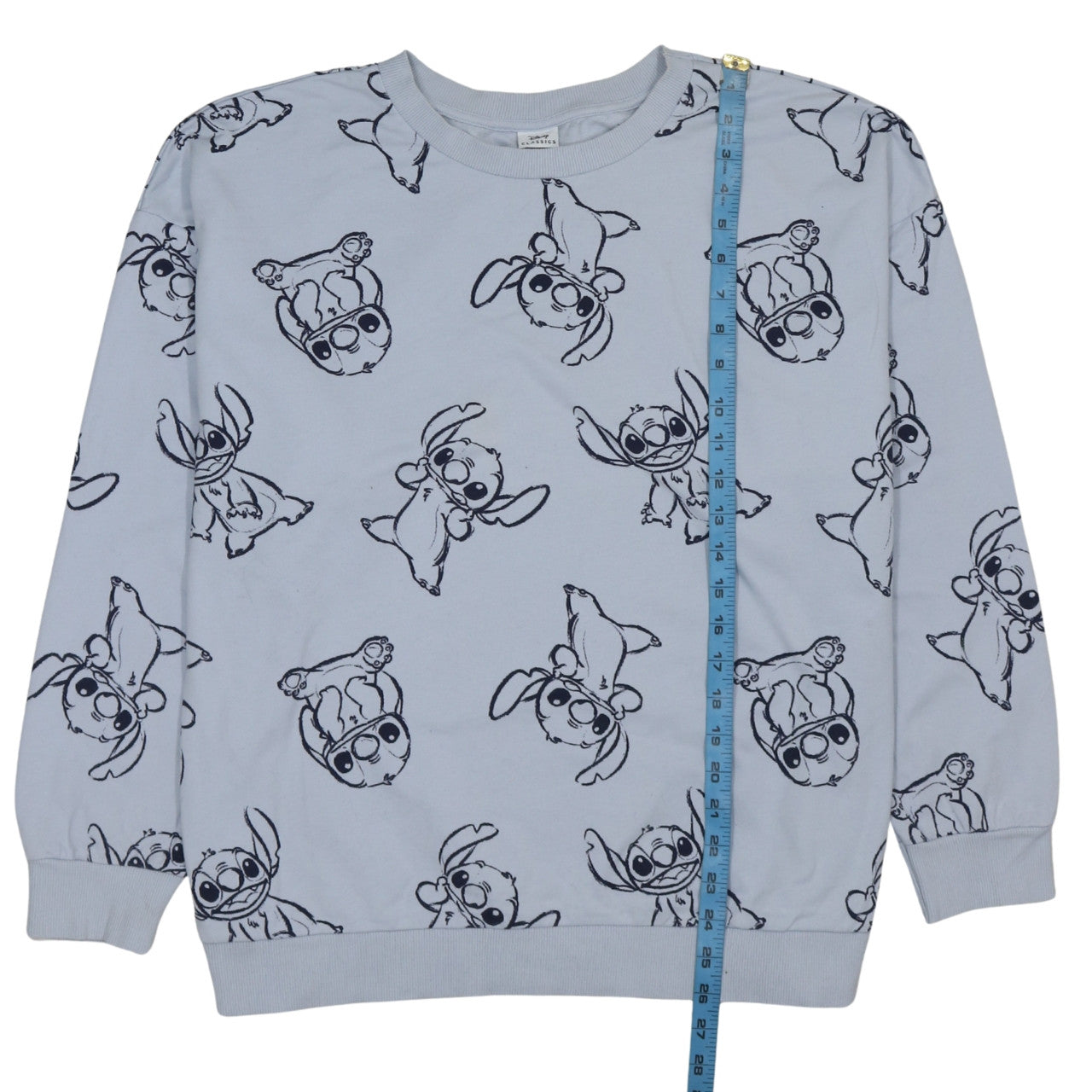 Disney Classics at George Women Blue Stitch Print Sweatshirt XL