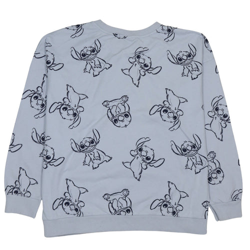 Disney Classics at George Women Blue Stitch Print Sweatshirt XL