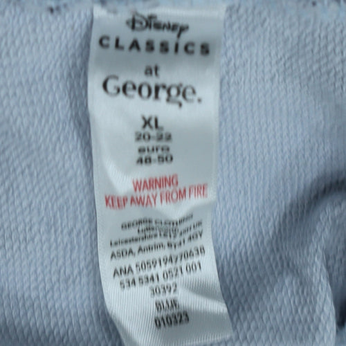 Disney Classics at George Women Blue Stitch Print Sweatshirt XL