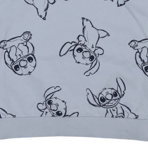 Disney Classics at George Women Blue Stitch Print Sweatshirt XL