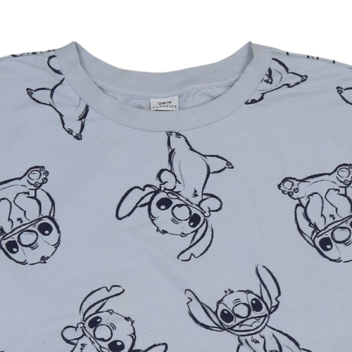 Disney Classics at George Women Blue Stitch Print Sweatshirt XL