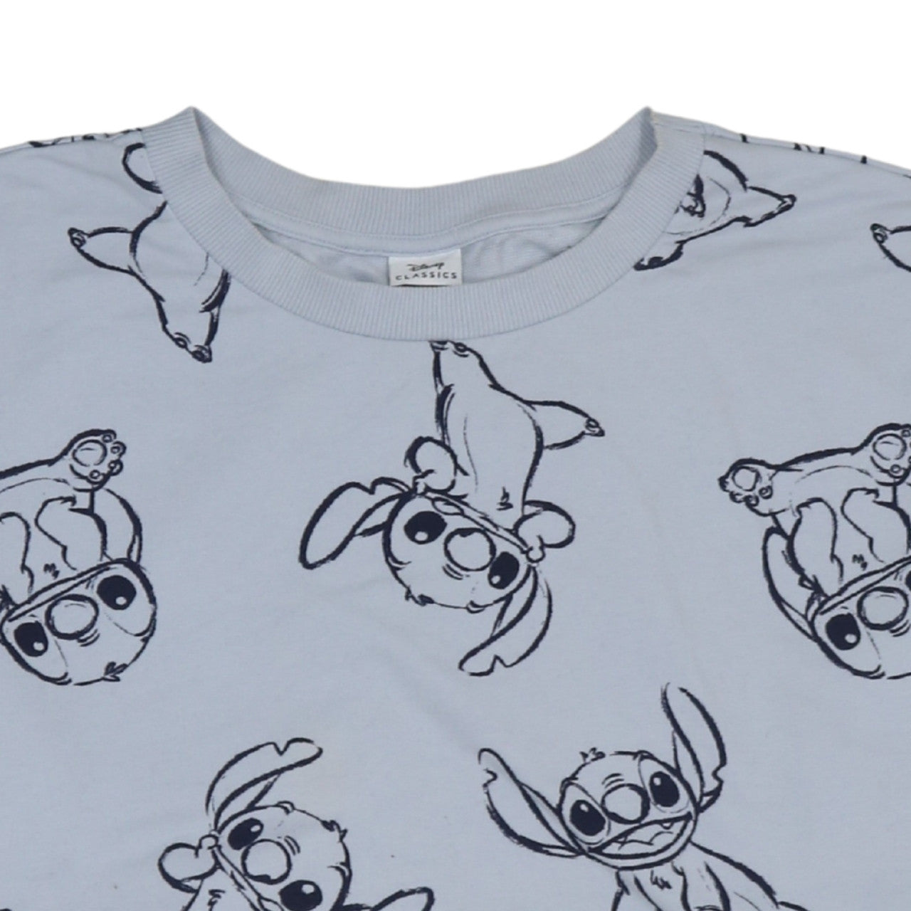 Disney Classics at George Women Blue Stitch Print Sweatshirt XL