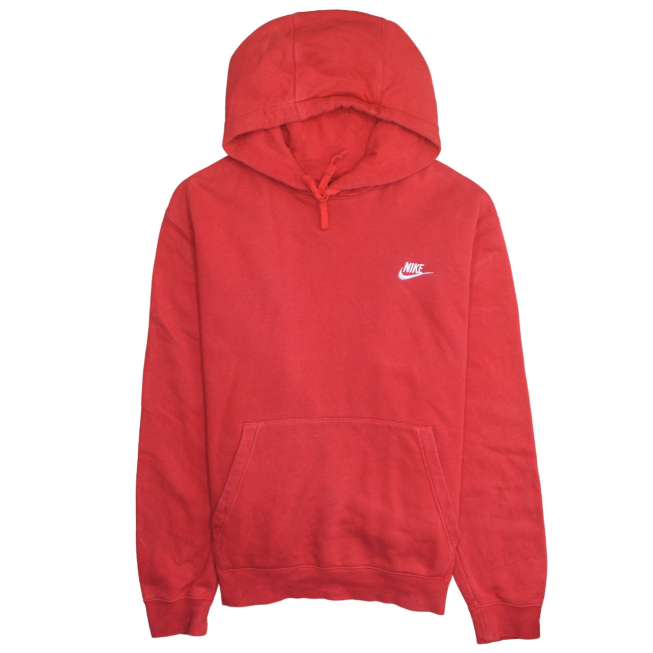 Nike Men's Red Pullover Hoodie L Fleece Regular Fit