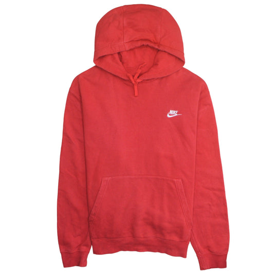 Nike Men's Red Pullover Hoodie L Fleece Regular Fit