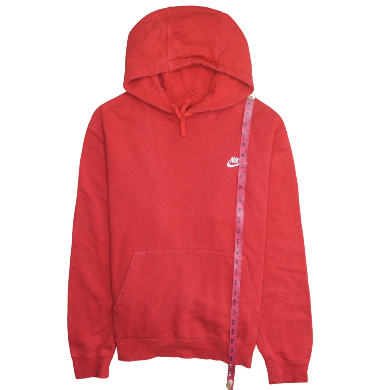 Nike Men's Red Pullover Hoodie L Fleece Regular Fit