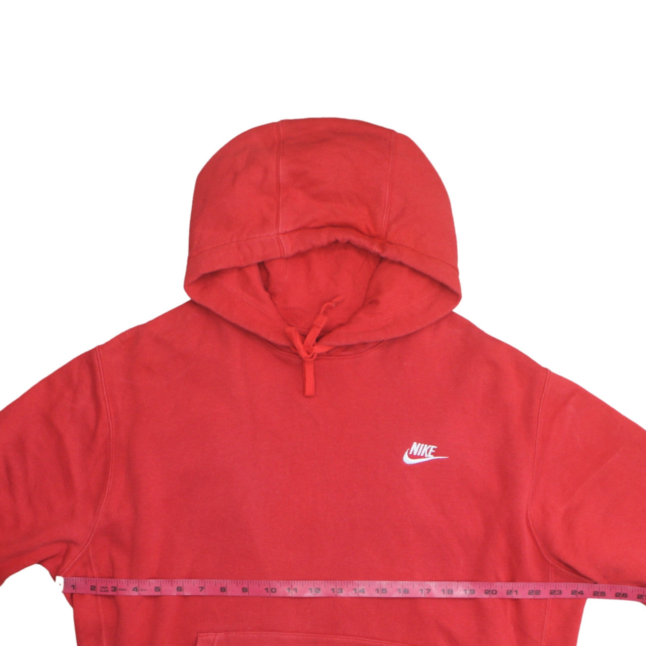 Nike Men's Red Pullover Hoodie L Fleece Regular Fit