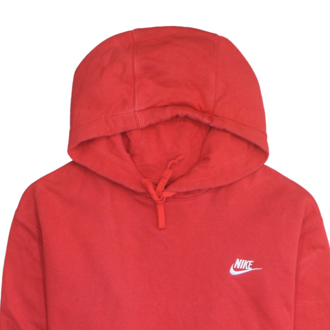 Nike Men's Red Pullover Hoodie L Fleece Regular Fit