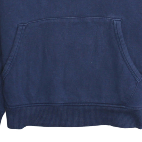 Lyle & Scott Men's Blue Small Pullover Hoodie Embroidered Logo Cotton