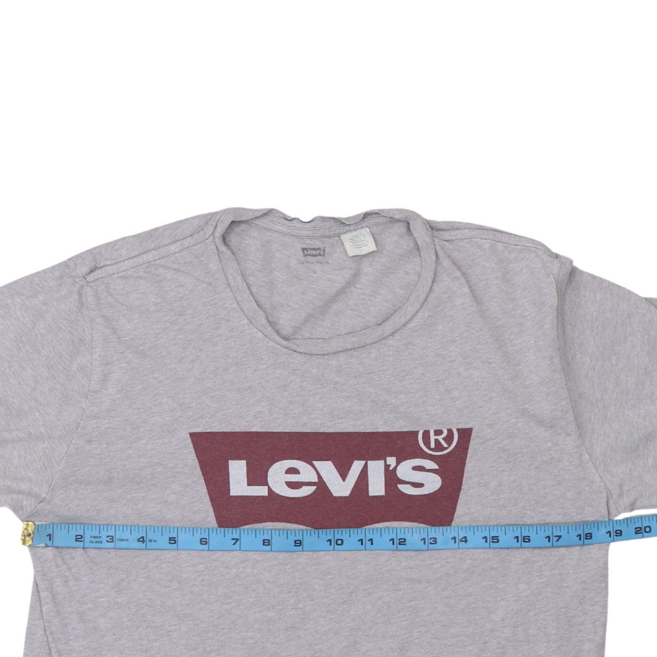 Levi's Men's Grey Crew Neck Logo T-Shirt Size M
