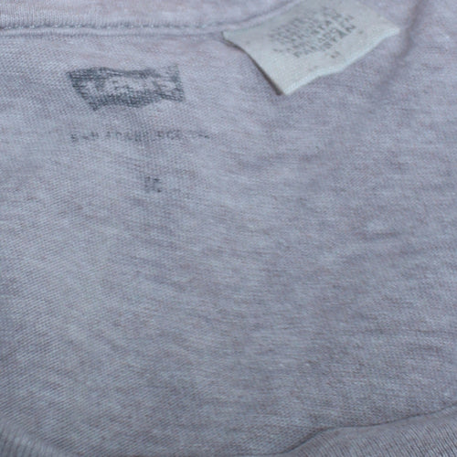 Levi's Men's Grey Crew Neck Logo T-Shirt Size M