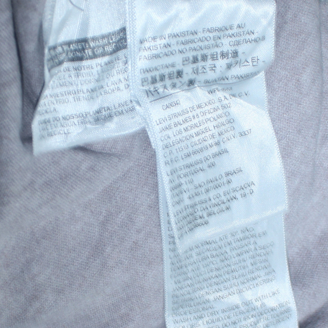 Levi's Men's Grey Crew Neck Logo T-Shirt Size M