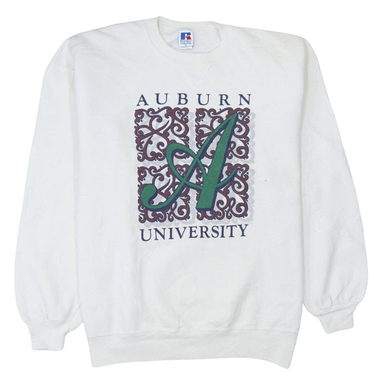 Russell Athletic Men's White Auburn University XL Pullover Sweatshirt
