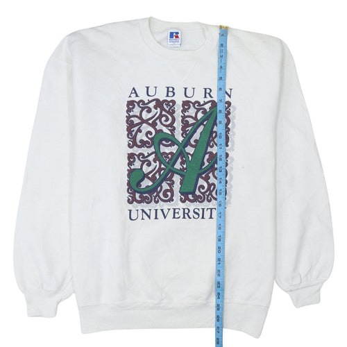 Russell Athletic Men's White Auburn University XL Pullover Sweatshirt