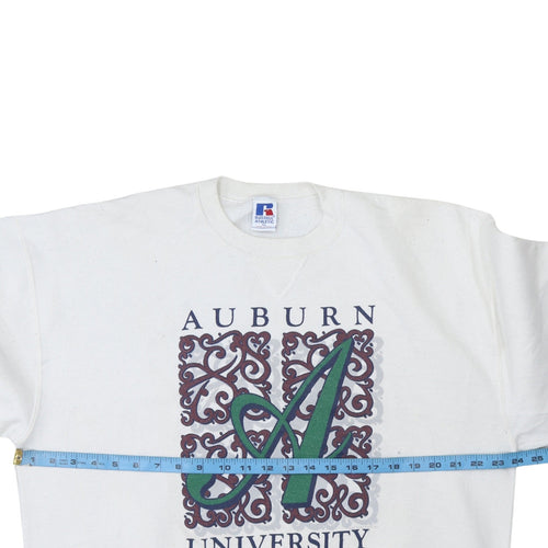 Russell Athletic Men's White Auburn University XL Pullover Sweatshirt
