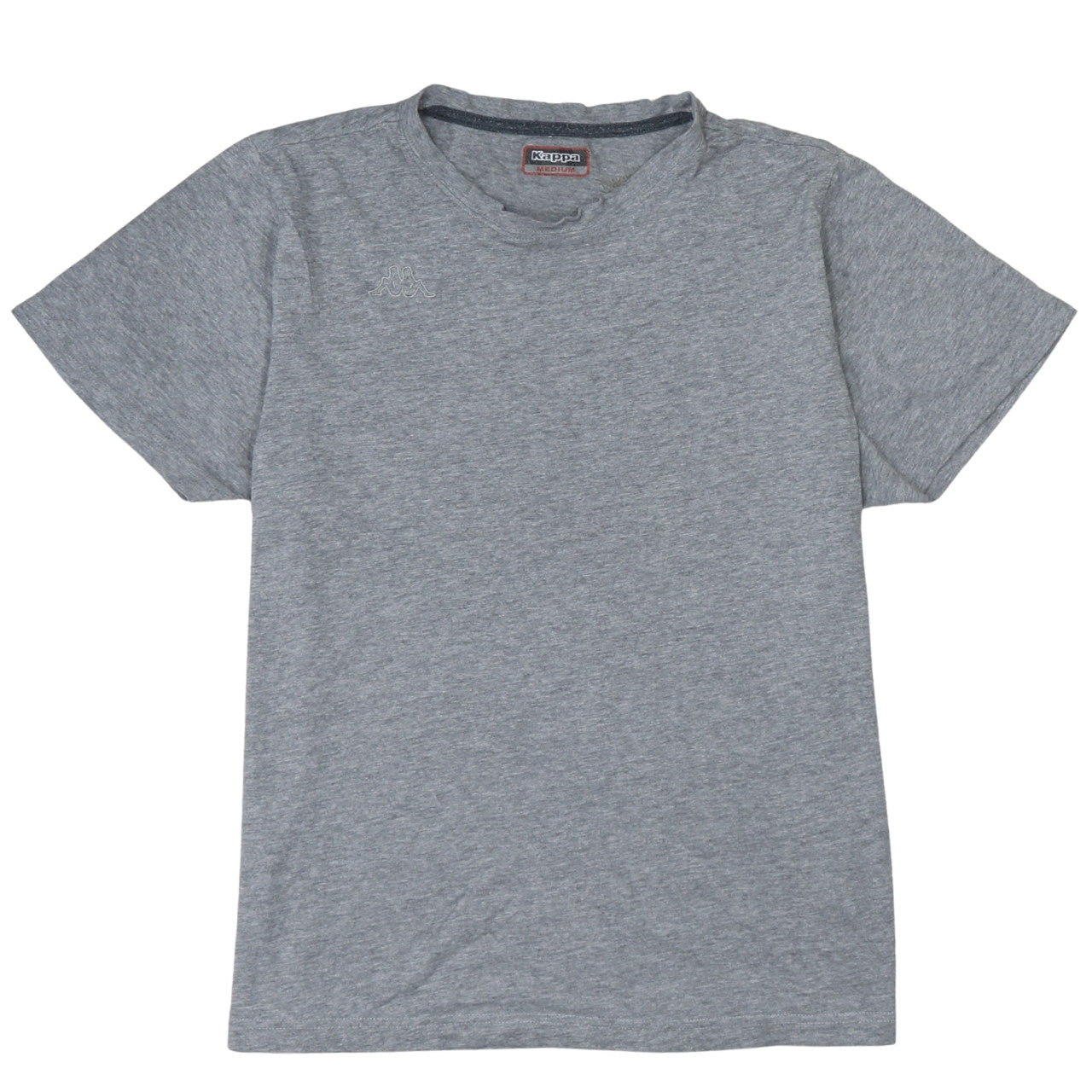 Kappa Mens Grey Crew Neck Short Sleeve Cotton T-Shirt Medium