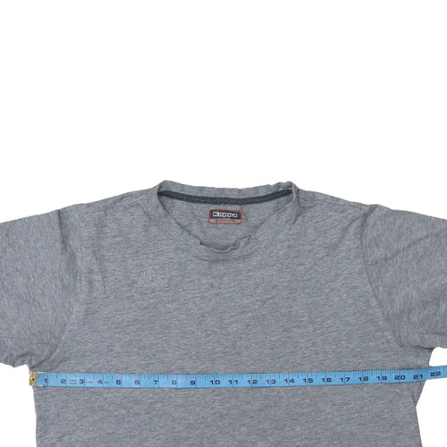 Kappa Mens Grey Crew Neck Short Sleeve Cotton T-Shirt Medium