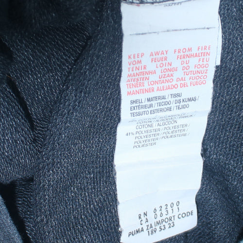 Puma Women’s Blue Track Jacket Size 12 Full Zip Cotton Blend