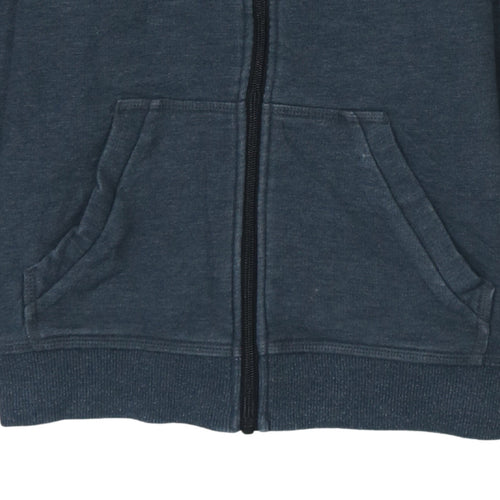 Puma Women’s Blue Track Jacket Size 12 Full Zip Cotton Blend