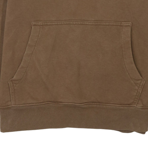 GAP Men's Brown Hooded Pullover Sweatshirt Small Logo Fleece
