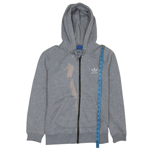 Adidas Originals Womens Grey Full Zip Hoodie Size 12