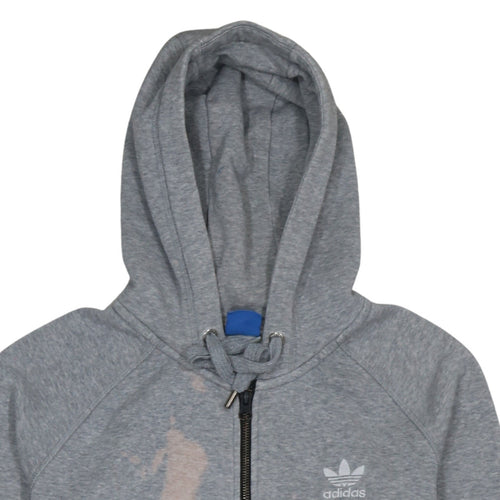 Adidas Originals Womens Grey Full Zip Hoodie Size 12