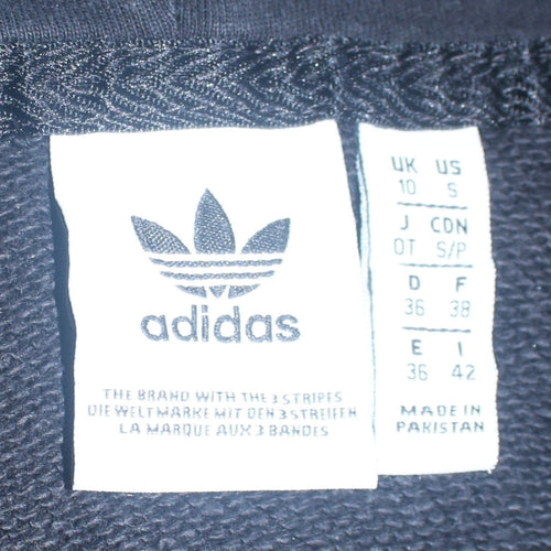 Adidas Women's Black Pullover Hoodie Small Trefoil Logo Sweatshirt