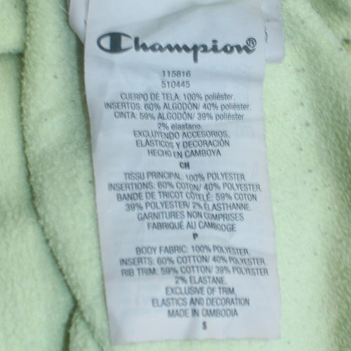Champion Womens Small Green & Black Pullover Hoodie Sweatshirt