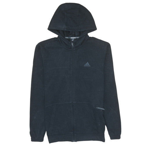 Adidas Men Black Full Zip Hoodie Fleece Size S Classic Sportswear