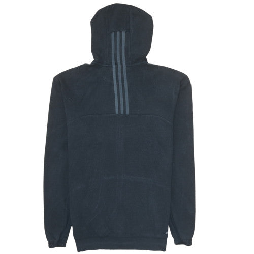 Adidas Men Black Full Zip Hoodie Fleece Size S Classic Sportswear