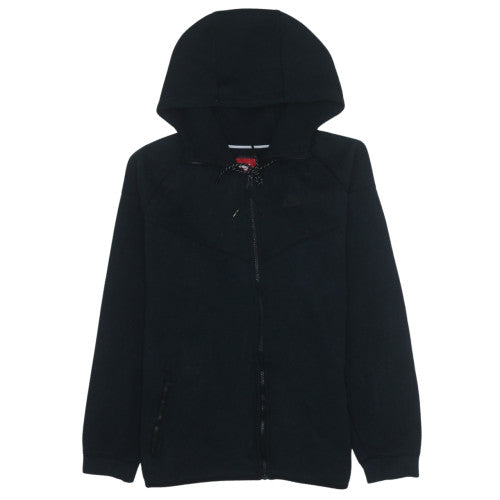 Nike Men's Black Full Zip Hoodie L Sportswear Cotton Blend