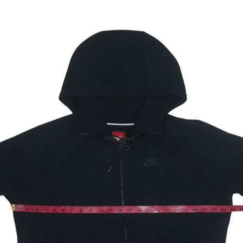 Nike Men's Black Full Zip Hoodie L Sportswear Cotton Blend