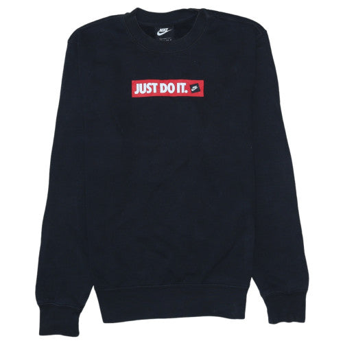 Nike Men's Black XS Crew Neck Pullover Sweatshirt Just Do It Logo