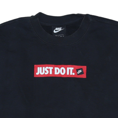 Nike Men's Black XS Crew Neck Pullover Sweatshirt Just Do It Logo