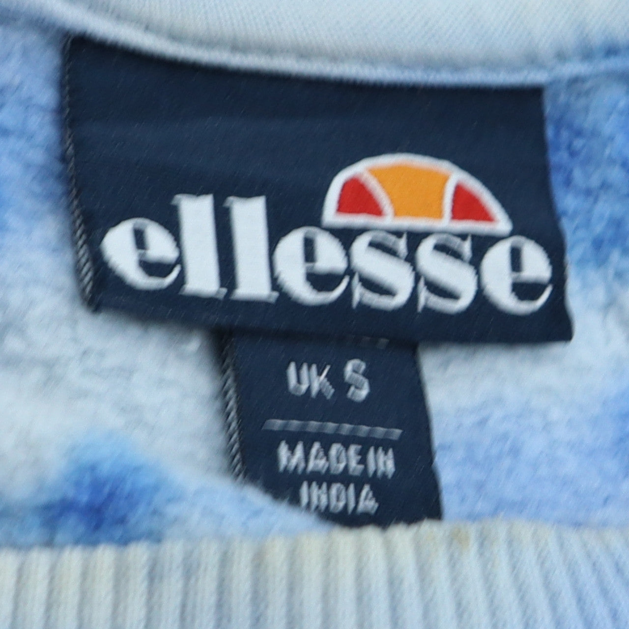 Ellesse Men’s Blue Tie-Dye Crew Neck Sweatshirt Size S